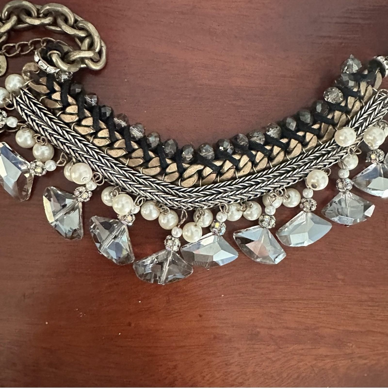 Zara bib necklace Boho Bohemian Beads Beaded Statemement