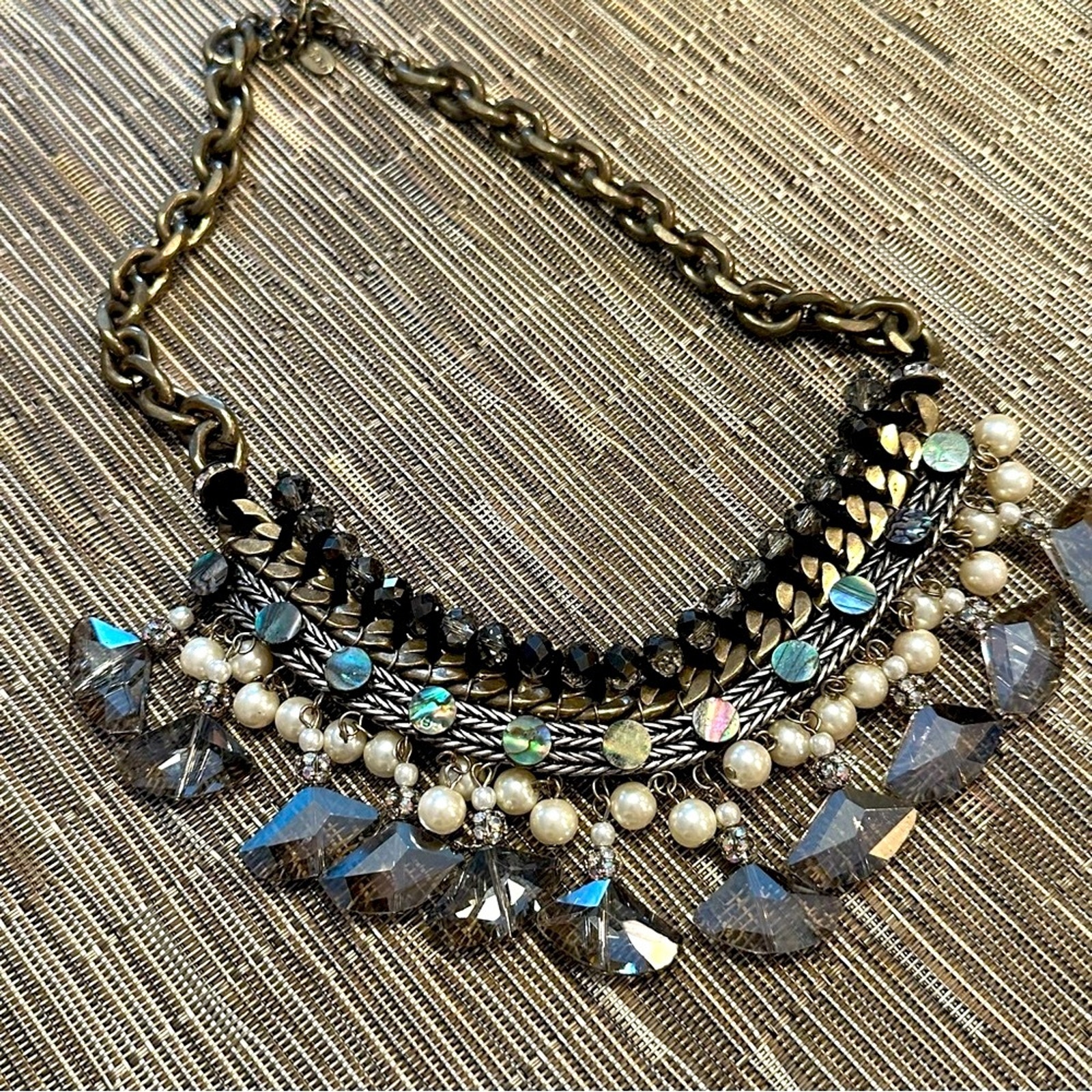 Zara bib necklace Boho Bohemian Beads Beaded Statemement