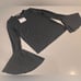 Zara Grey Long Bell Sleeve Ribbed Crew Neck Top - Medium