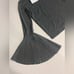 Zara Grey Long Bell Sleeve Ribbed Crew Neck Top - Medium