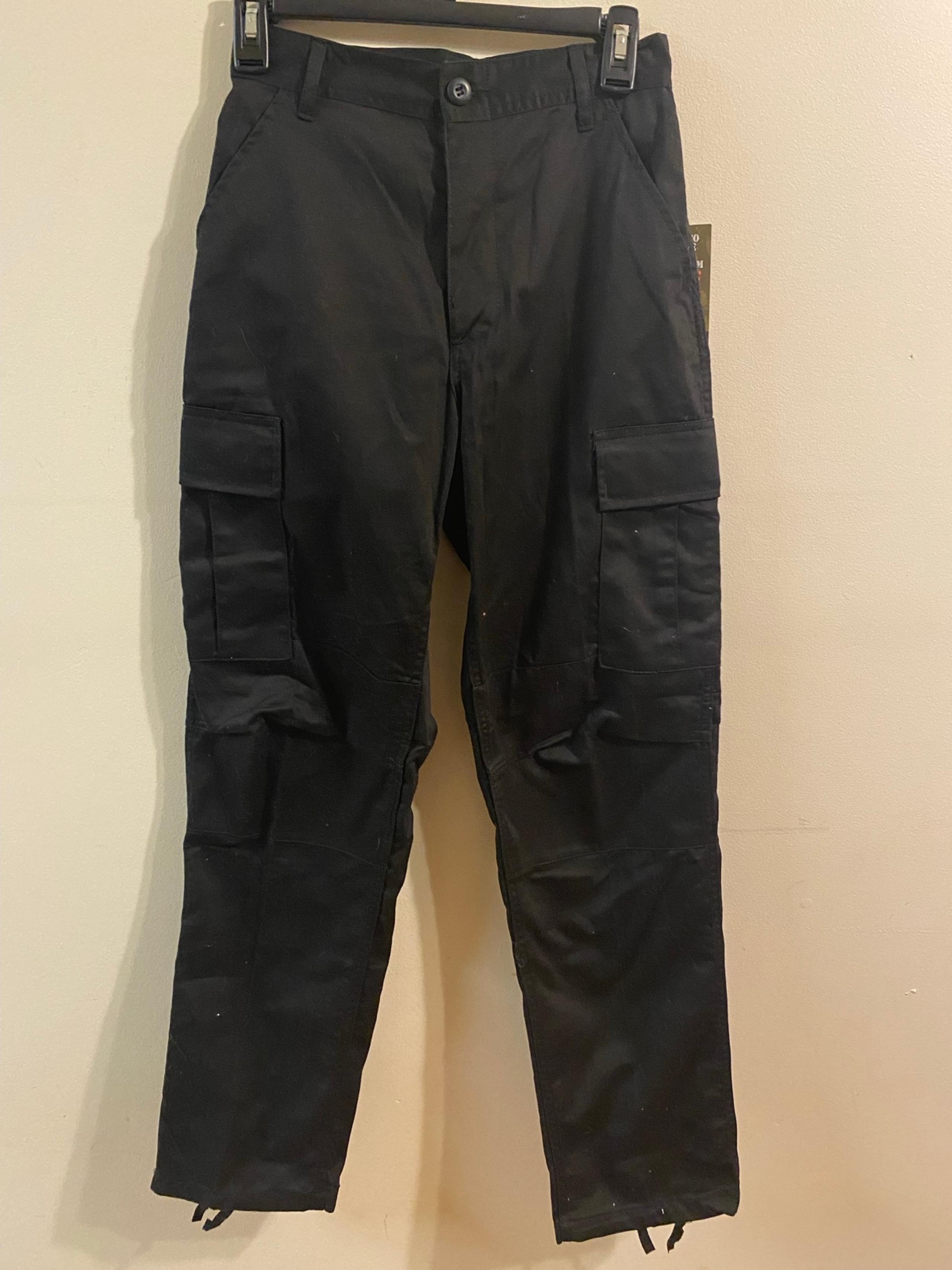 New NWT Rothco Mil-Spec Battle Dress Black Cargo Pants 7971 Womens XS