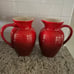Two Le Creuset Ombré Cherry Pitchers stoneware