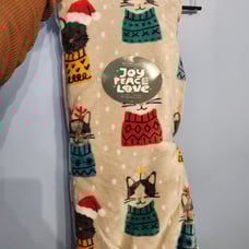 Cat christmas blanket
