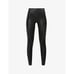 Spanx Women's Sz M Faux Leather Moto Leggings Textured Shaping Stretch Black