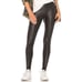 Spanx Women's Sz M Faux Leather Moto Leggings Textured Shaping Stretch Black