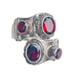 Vintage Garnet Sterling Silver Ring - Size 8.5