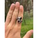Vintage Garnet Sterling Silver Ring - Size 8.5