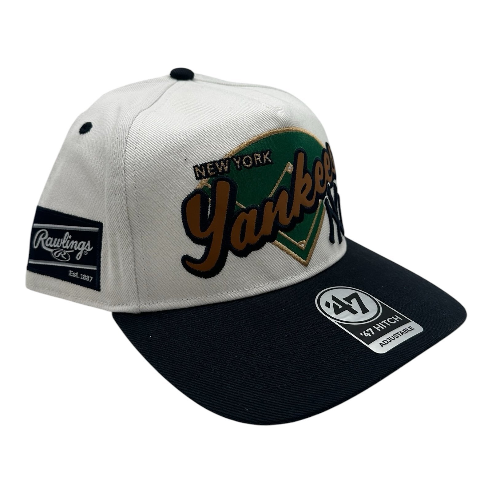 New York Yankees '47 Brand x Rawlings Diamond Script Hitch Snapback Cap Hat MLB