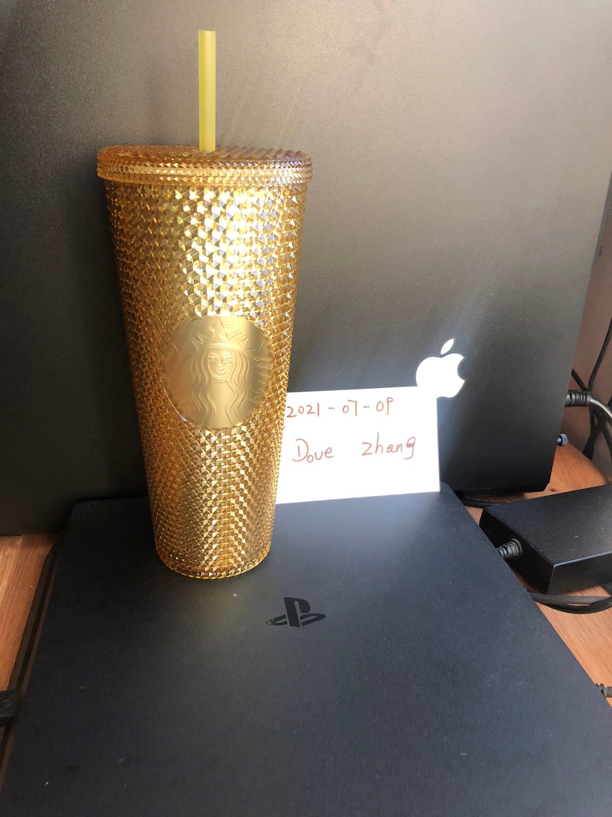Starbucks China gold bling studded tumbl