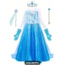 New Princess Blue Flowy Girl's Dress Deluxe Costume 9/10 YO W/t Accessories