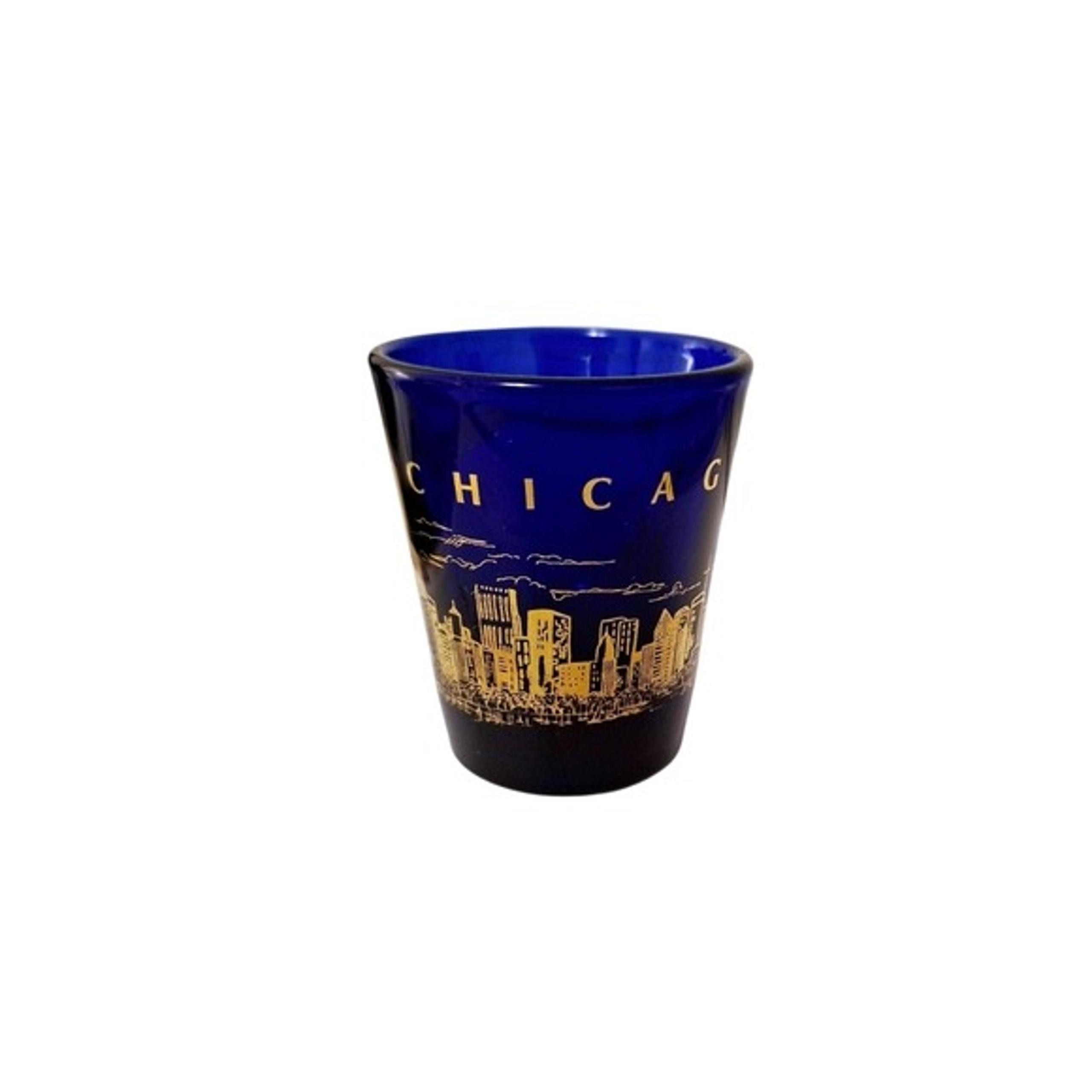 Cobalt Blue Chicago Shot Glass