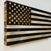 Handmade Wooden American Flag, Wall Hanging (Black & White)