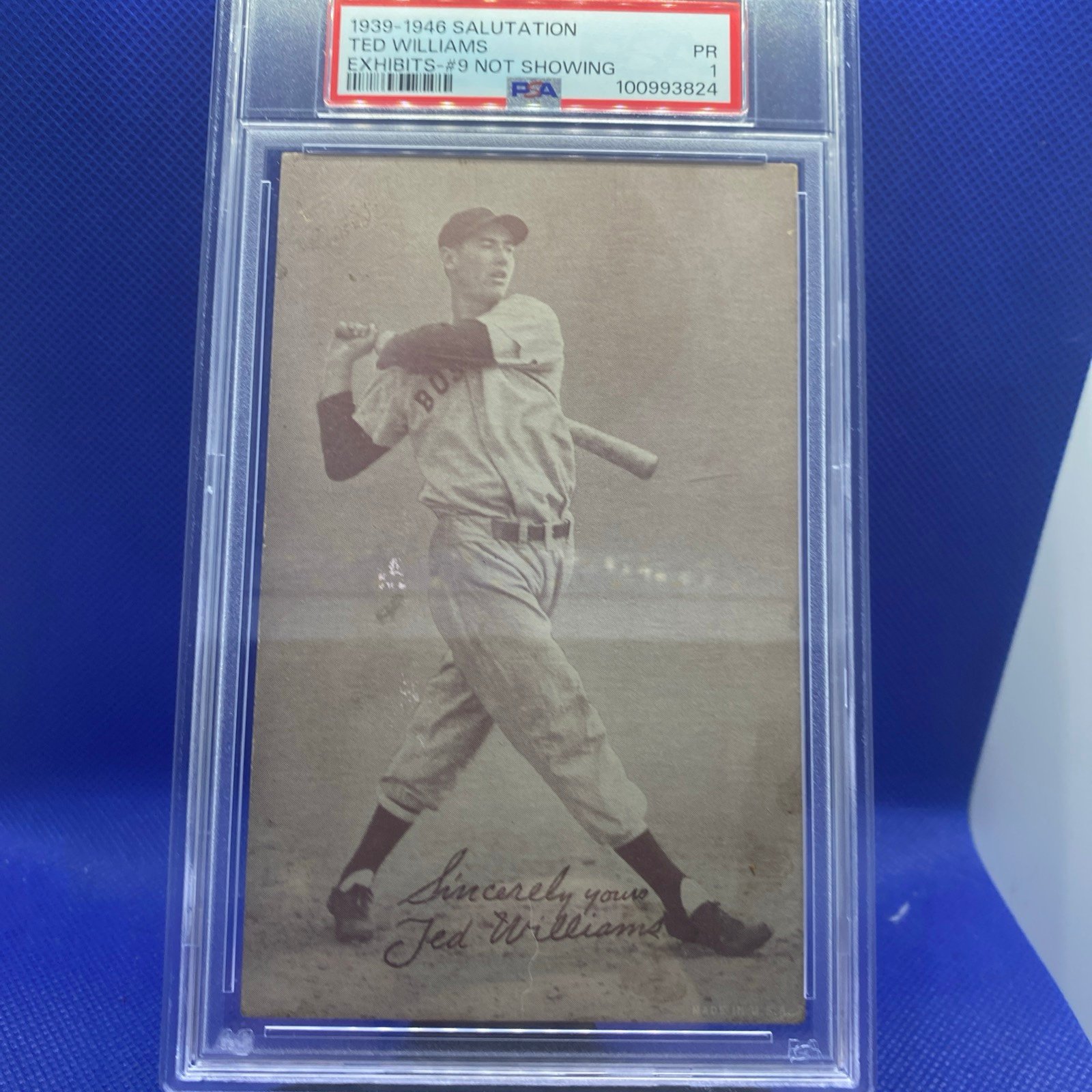 1939-46 Exhibits Salutation * TED WILLIAMS #9 Not Showing PSA 1