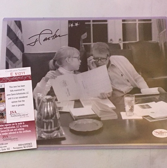 President Jimmy Carter Signed Oval Office Photo 8x10 JSA COA RARE AUTOGRAPH