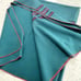 Wool Throw Blanket Teal Red Striped Vintage Large 69 x63