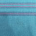 Wool Throw Blanket Teal Red Striped Vintage Large 69 x63