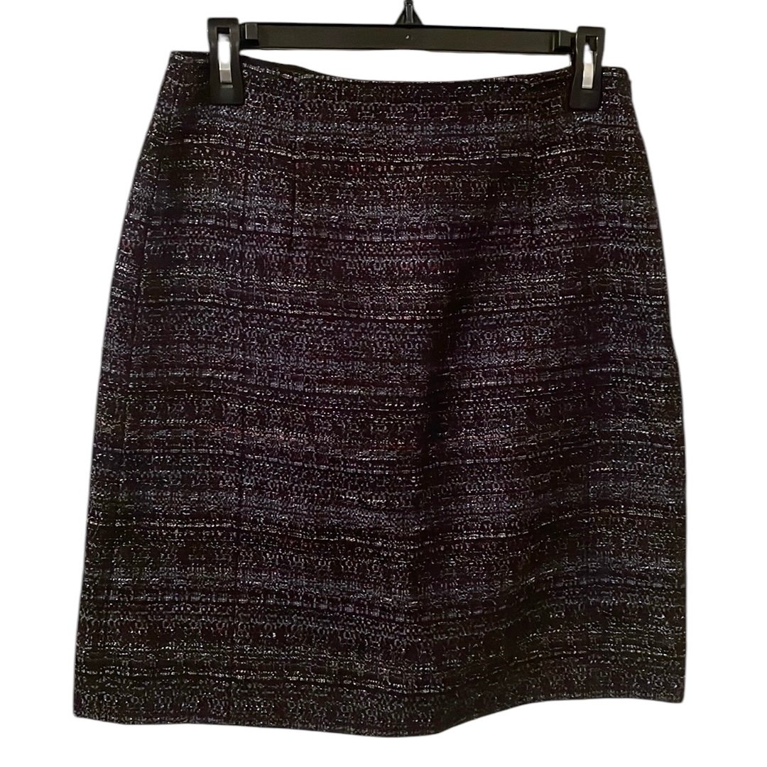BROOKS BROTHERS | Women’s Black Multicolor Tweed Knee Length Lined Skirt Size 4