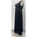 Vintage Y2k Empire Waist Beaded Gown A Line Sleeveless V Neck Black Womens 8