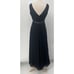 Vintage Y2k Empire Waist Beaded Gown A Line Sleeveless V Neck Black Womens 8