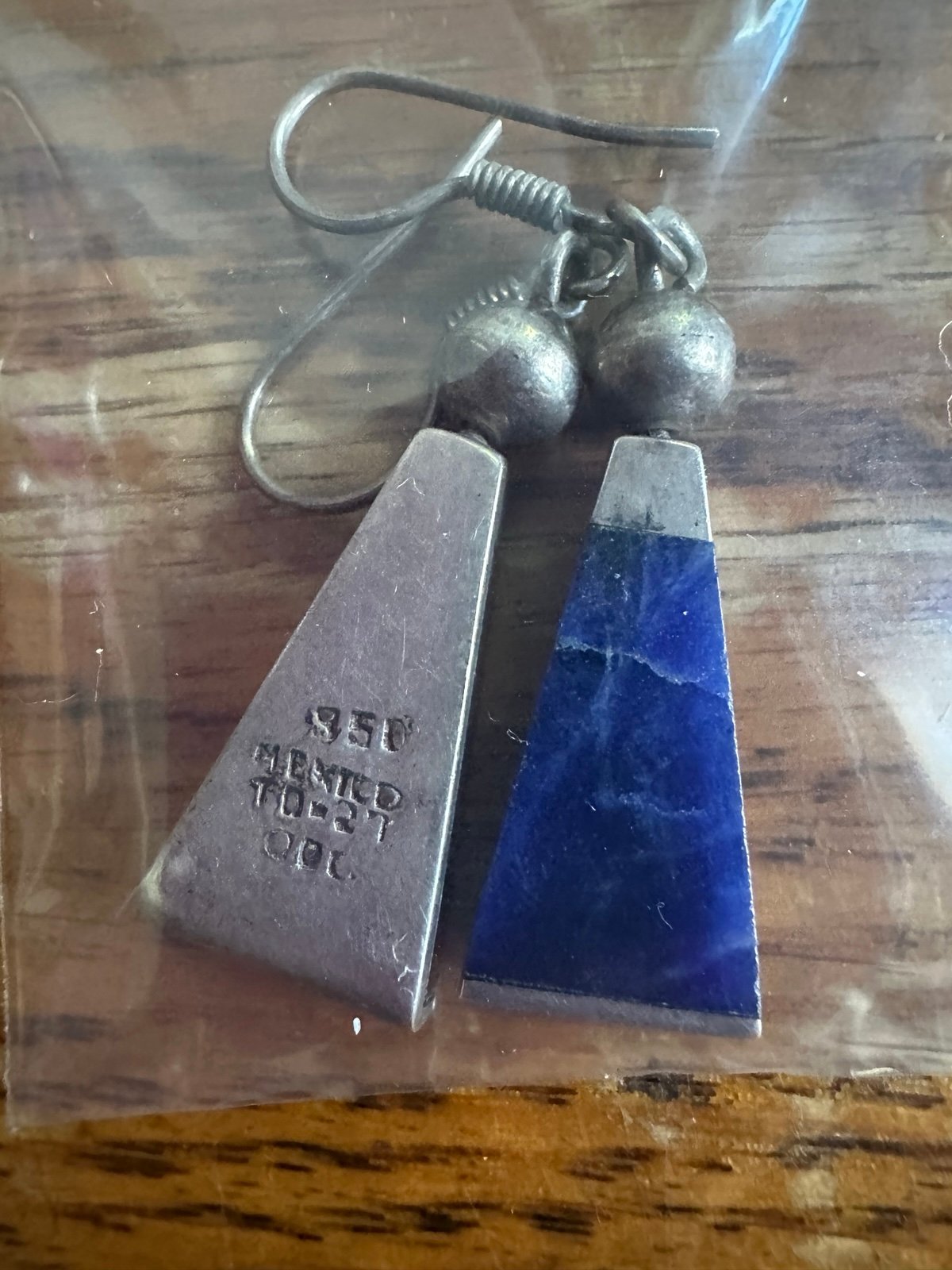 Taxco Mexico 925 Sterling silver lapis earrings