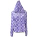 Juicy Couture Velour Lavender Lilac Check Logo Hoodie Size Large Full Zip