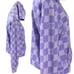 Juicy Couture Velour Lavender Lilac Check Logo Hoodie Size Large Full Zip