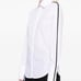 PETER DO Mia Tattoo Grosgrain Side Stripe Fitted Collared Shirt Blouse MSRP1150