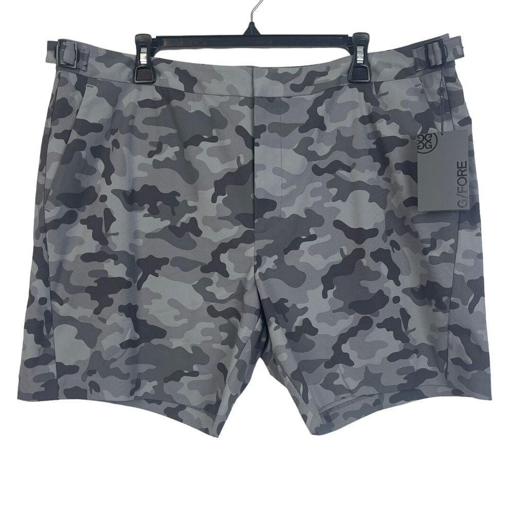 NEW G/Fore Men's 32 Camo 100% Polyester Golf Shorts Wicking Grey Camouflage