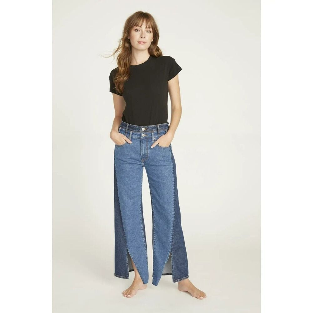 Driftwood Womens Cece X Two Tone Blue Denim Size 27