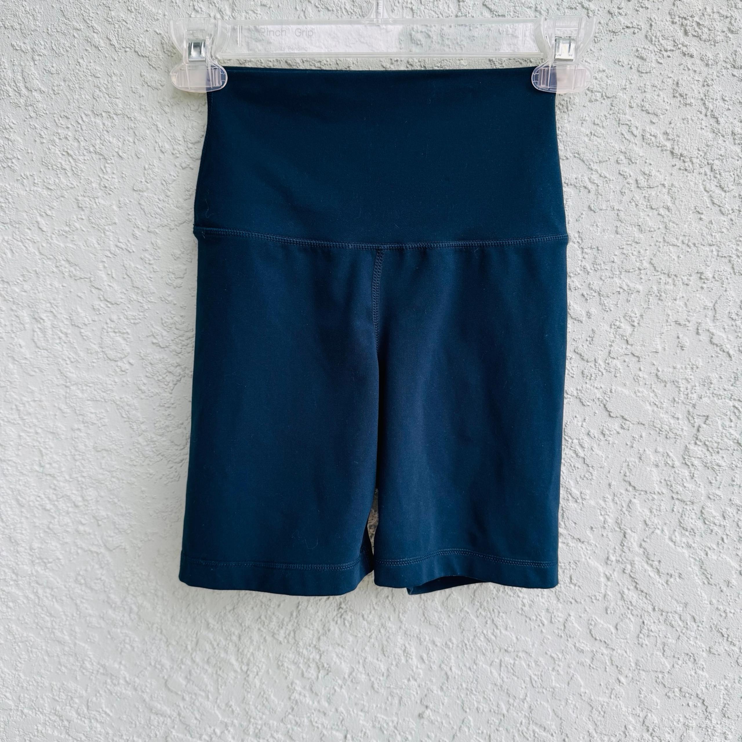 Yogalicious Lux XS blue high waisted spandex yoga shorts activewear exercise