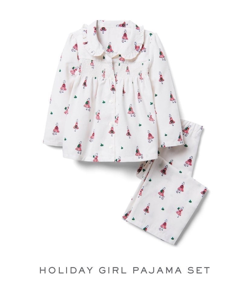 Janie & Jack Holiday Toddler Girl Pajama Set NWT! Size 18-24 Months
