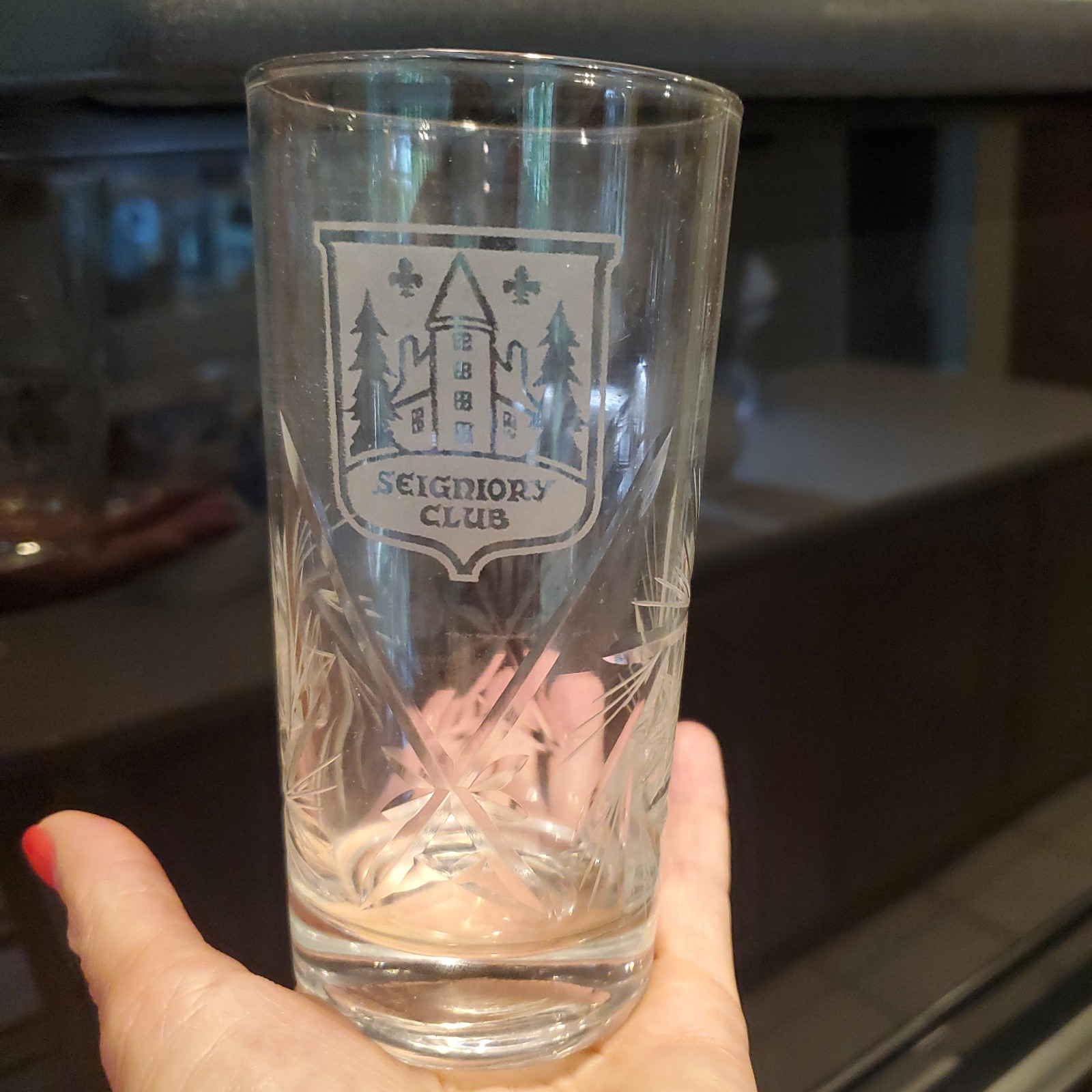 2 Seigniory Club RARE Glasses