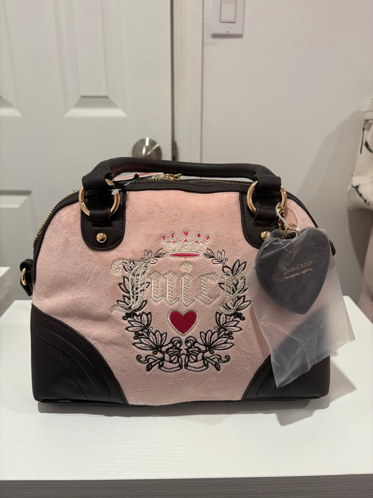 Juicy Couture Pink Diamond Heritage Satchel Bag