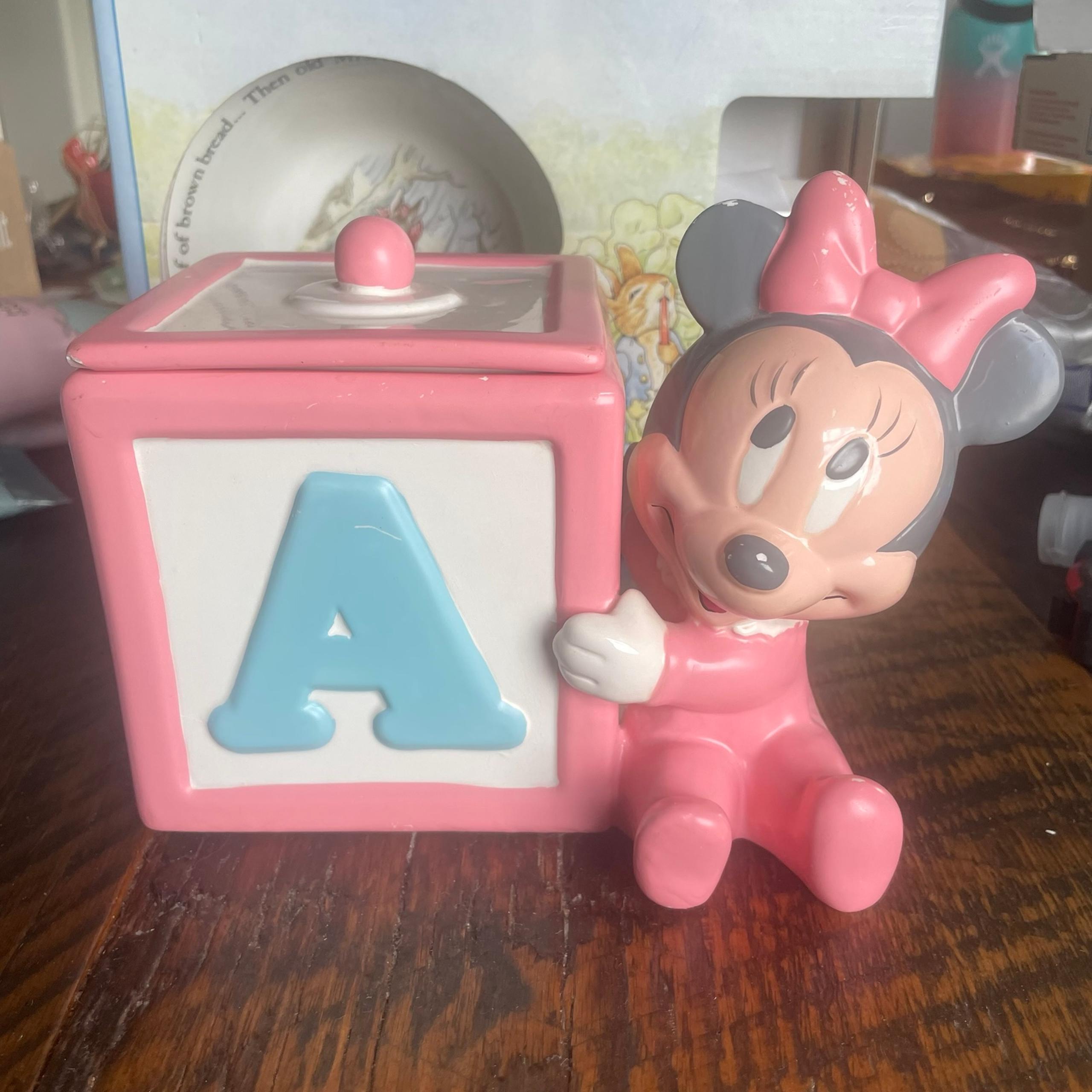 VTG Disney Flowers from Mickey Baby Minnie Mouse Vase Organizer Nursery Decor