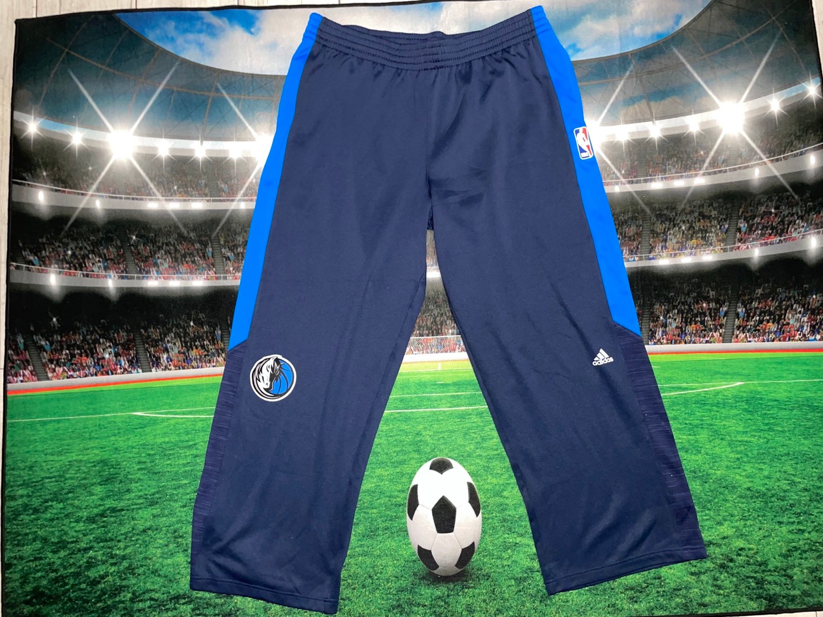 Dallas Mavericks adidas NBA Training Pants Sz XL Blue Preowned