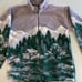 Vintage Mazmania Winter Mountain Forest Fleece Jacket—Large