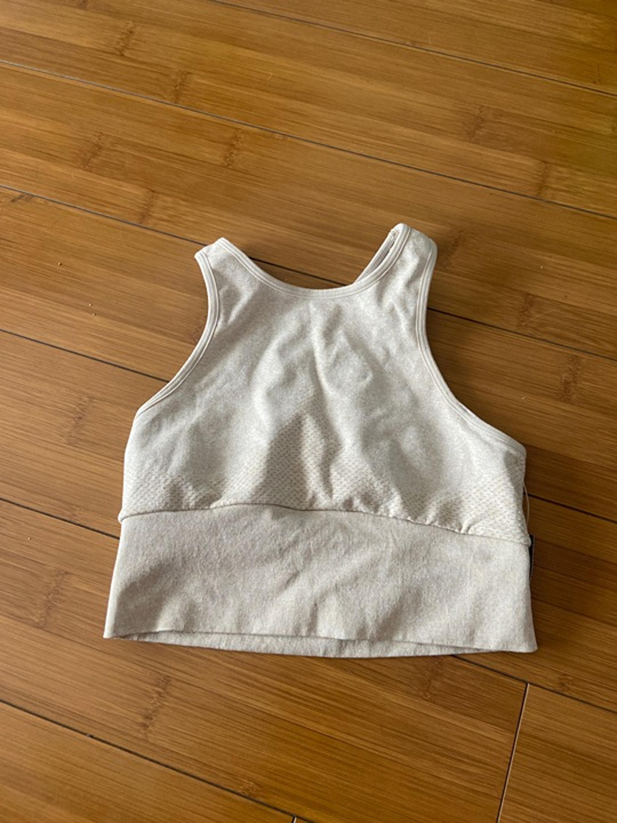 Free People Women's Tan Off White Beige Sports Bra Crop Top - Small