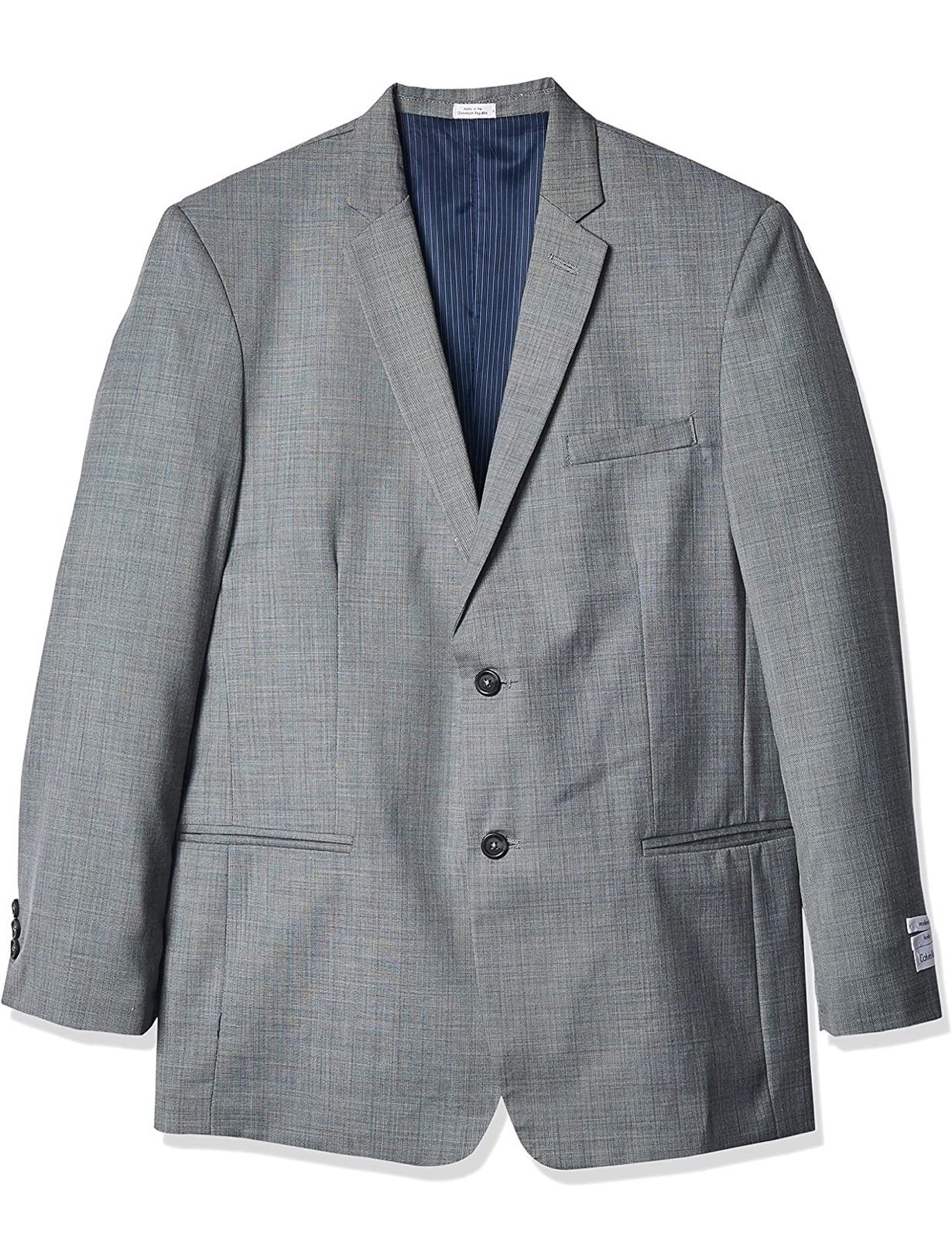 Calvin Klein Boy’s Sharkskin Blazer Jacket (8 Regular / Modern Fit / Light Gray)
