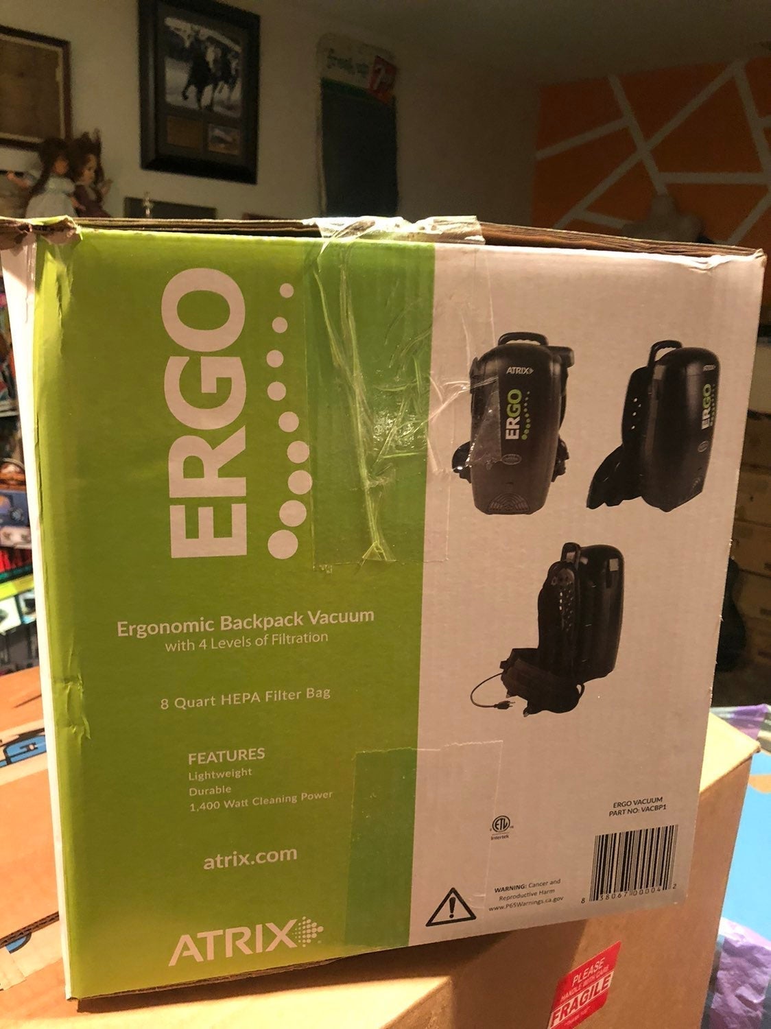 Atrix backpack ergo vacuum store