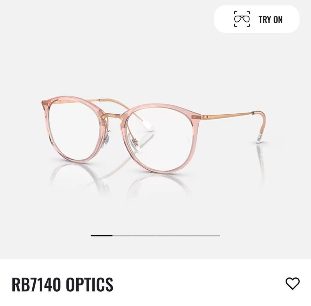 RAY-BAN RB7140 PINK EYE GLASSES