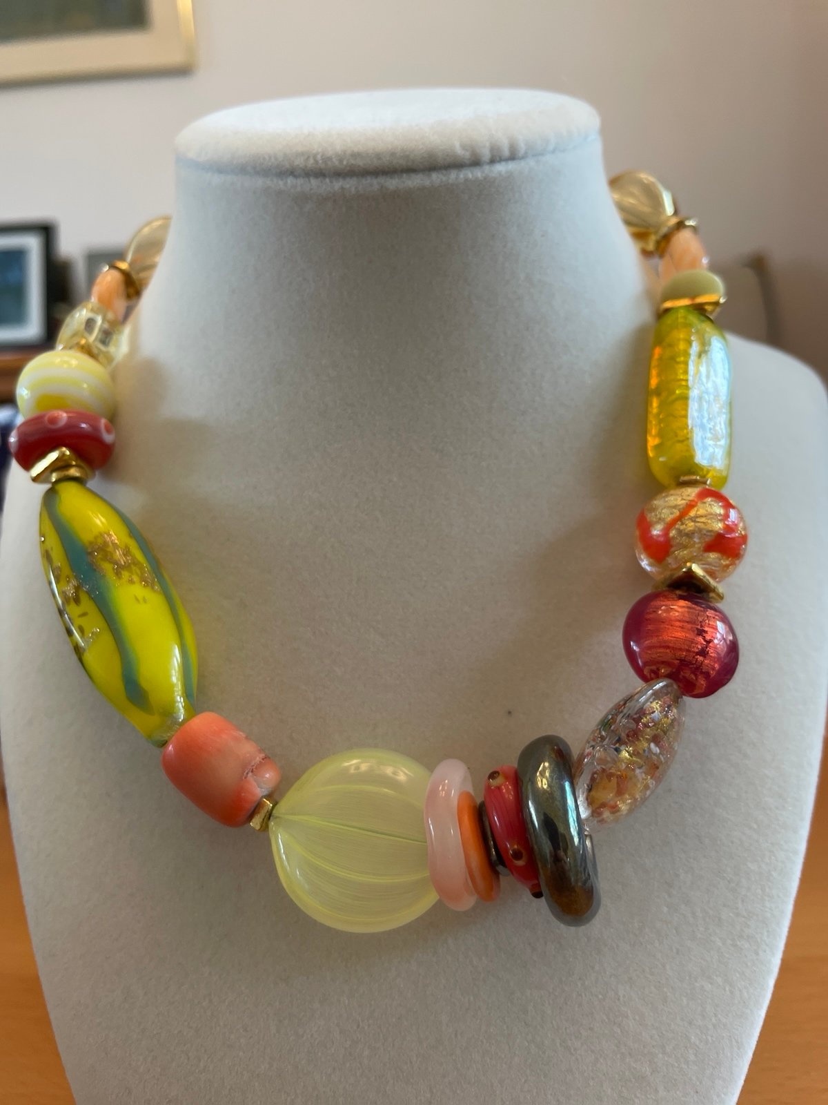 Lady from Venice necklace with Italian glass beads.
