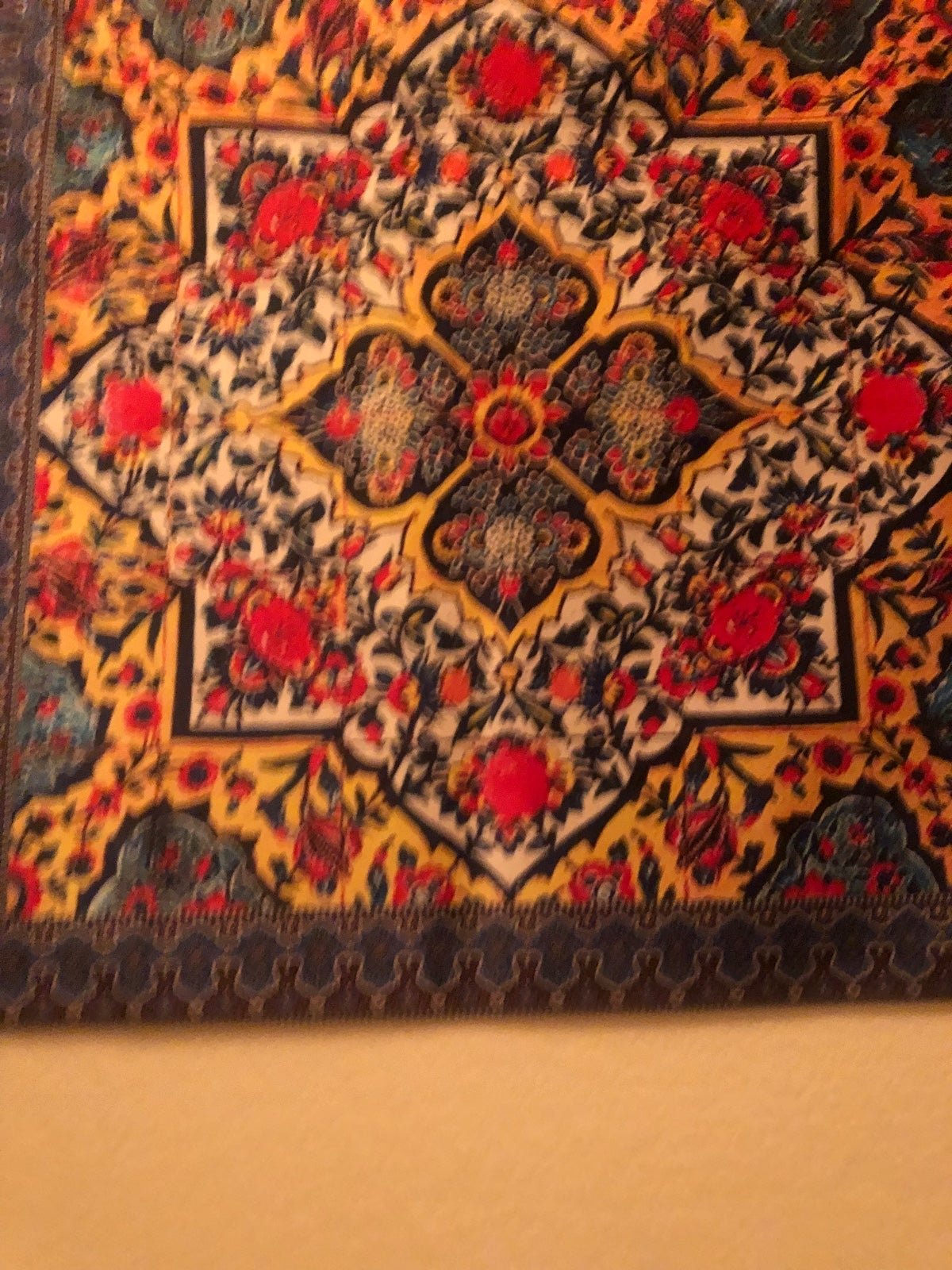 Tapestry royalty pattern new art table cloth wall hang new 25” gifthand wash