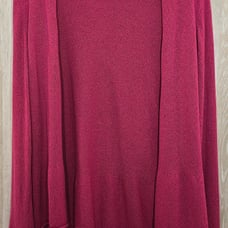 Eileen Fisher Silk Blend Valentine Cardigan pink sweater coastal grandma L Large