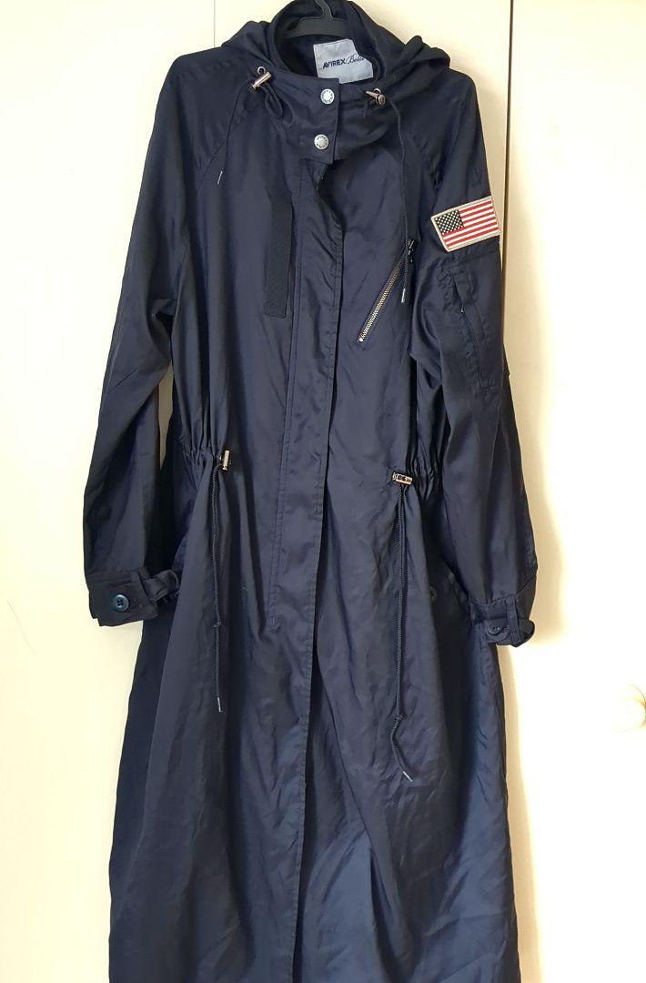 AVIREX Belle Navy Long Coat Size S
