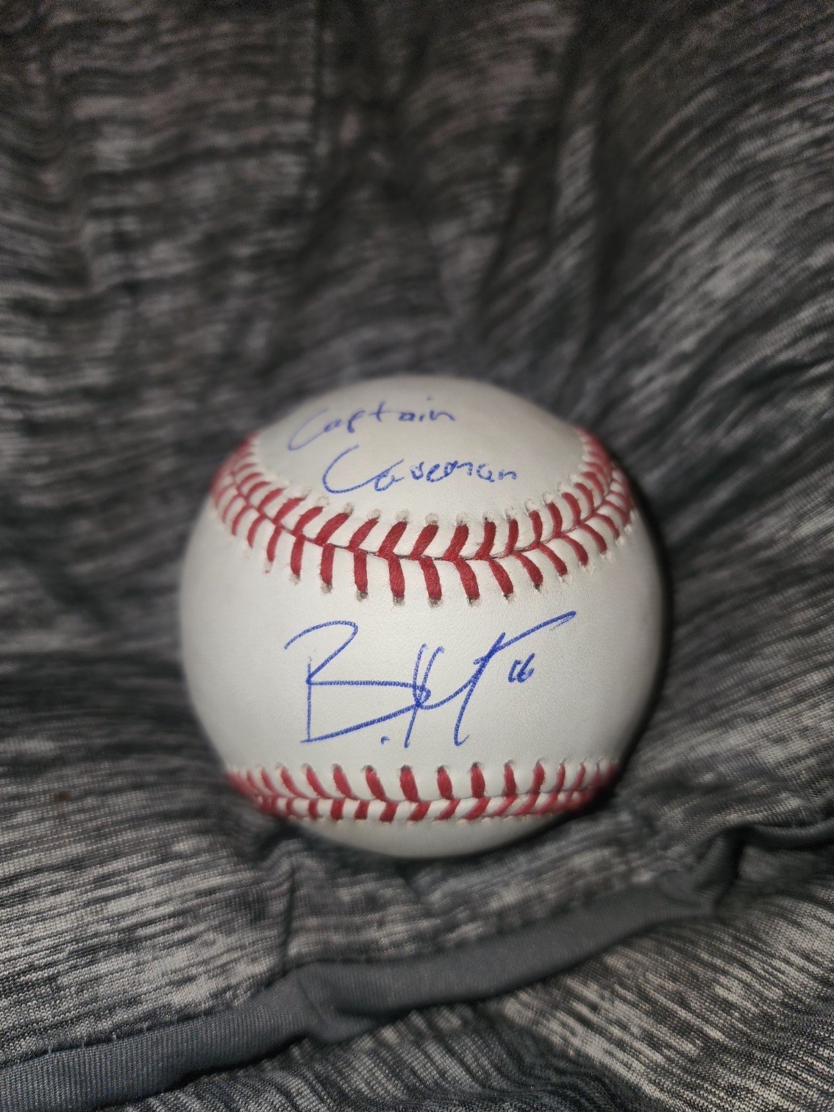 Brandon Marsh Signed Baseball Auto Philadelphia Phillies Captain Caveman Insc.