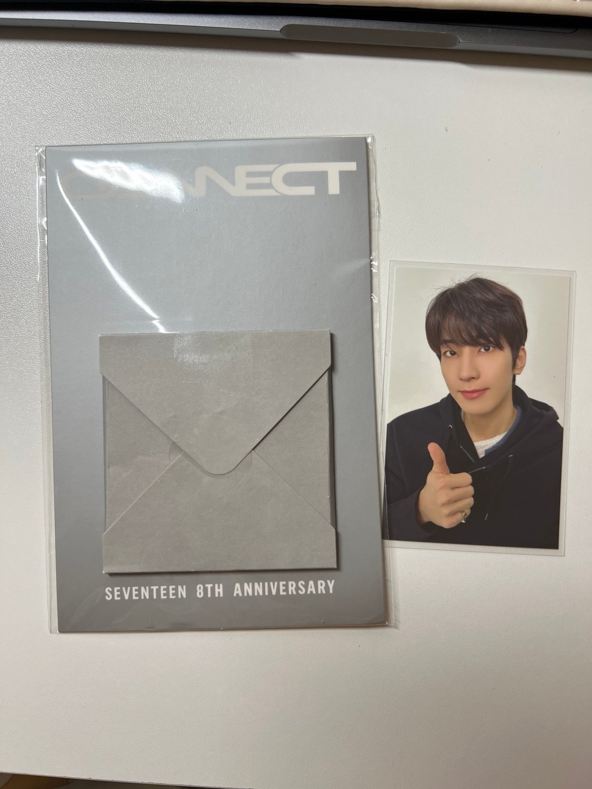 SEVENTEEN Wonwoo 8th Anniversary Connect Earrings and photocard set