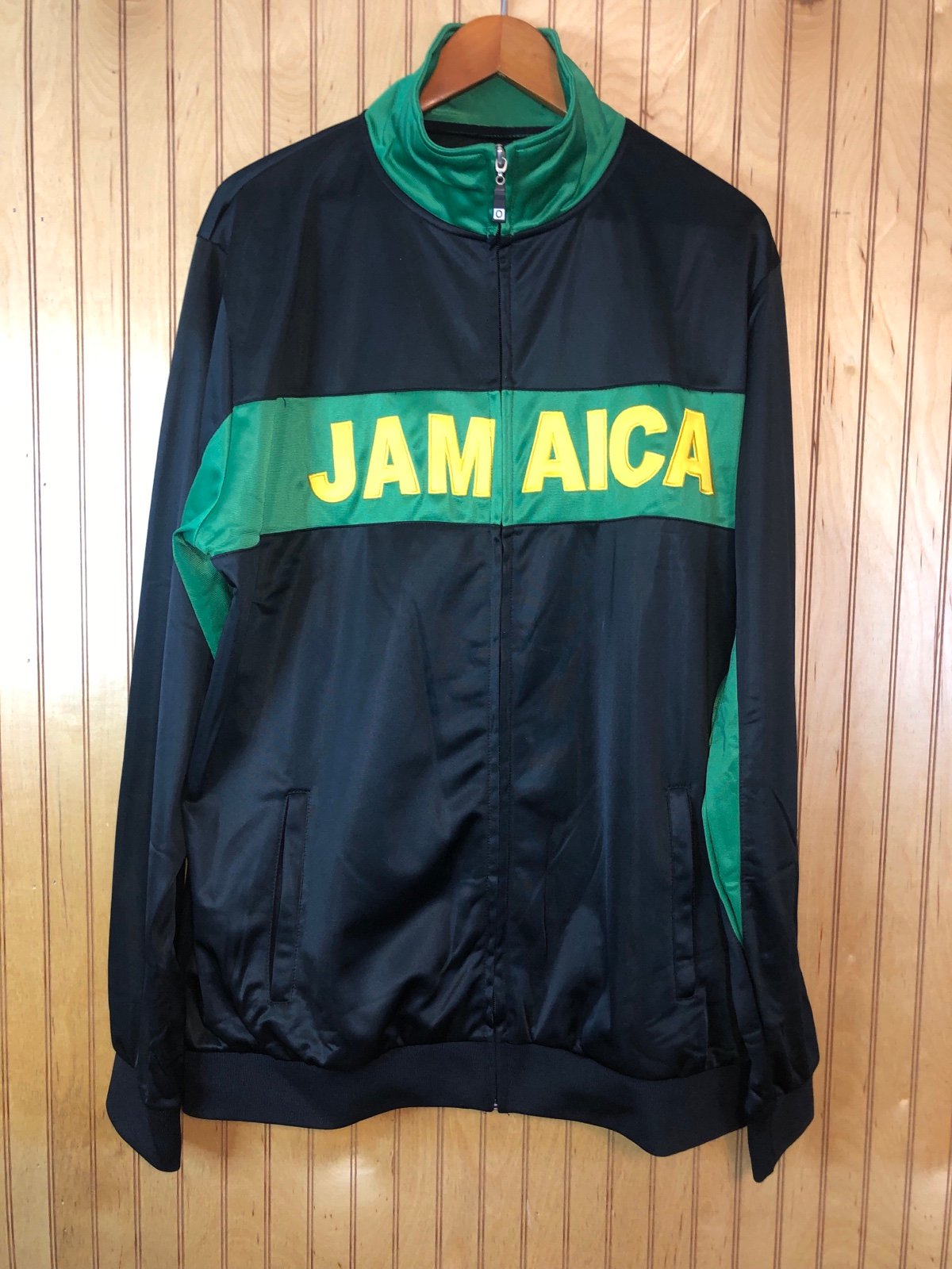 Jamaica Track Jacket Men 2XL Orro Black Yellow Full Zip Olympics Usain Bolt Team
