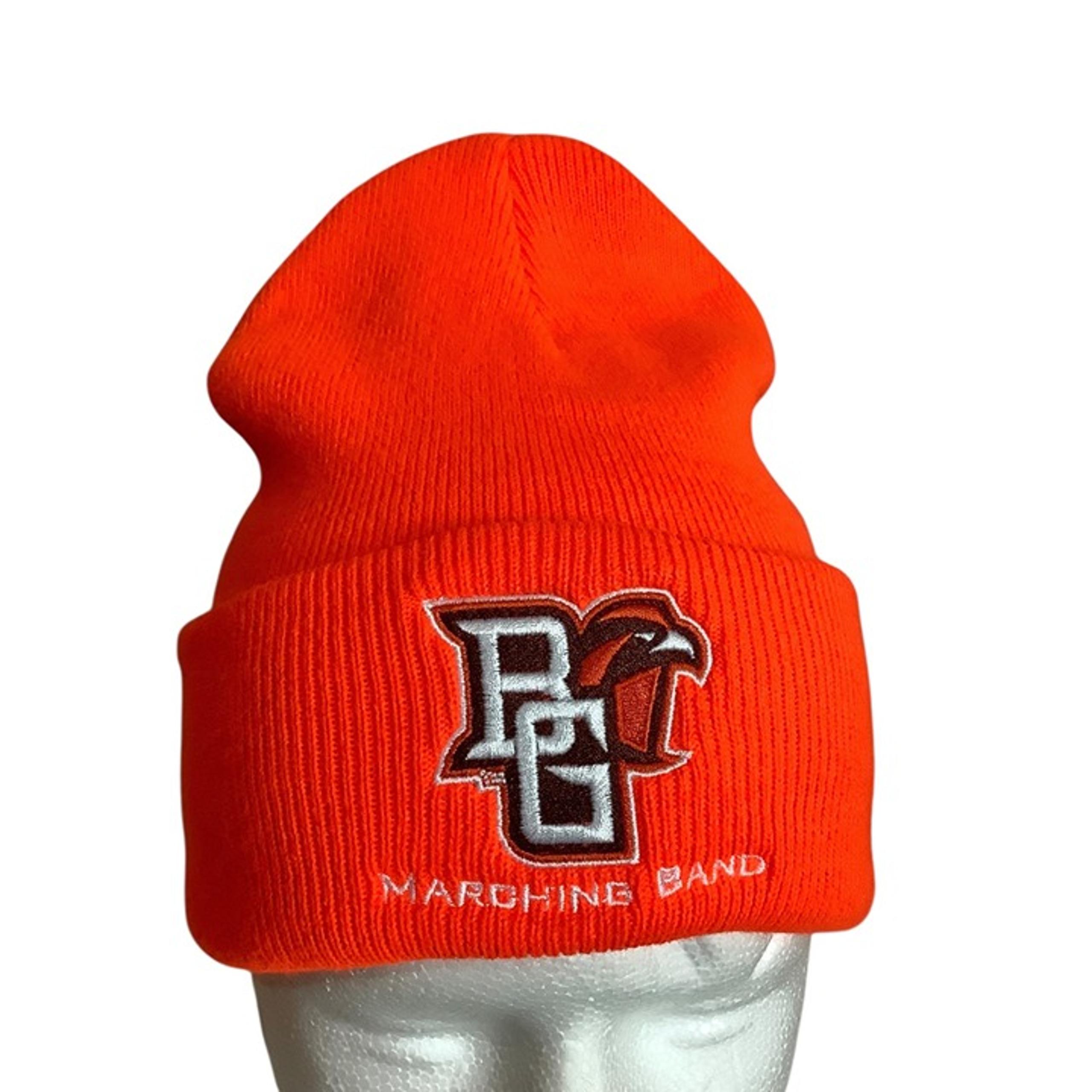 Bowling Green University Marching Band Orange Knit Beanie Hat One Size