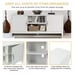 TV Stand Entertainment Media Center for TV's up to 65 w/Storage Cabinets White