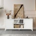 TV Stand Entertainment Media Center for TV's up to 65 w/Storage Cabinets White
